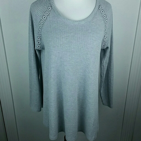 FADED GLORY l Stretch Thermal crochet top B5 - Picture 1 of 6